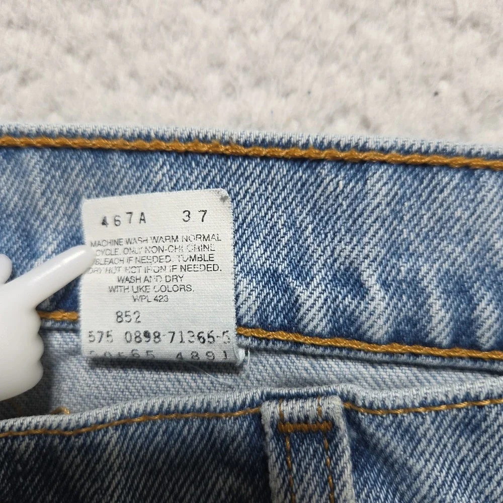 Vintage 90s Levi's 565 Loose Straight Jeans 36x30 Made in USA Wide Leg Faded